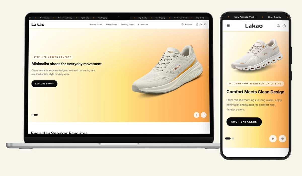 Shoe Store – Custom Shopify Theme from Scratch